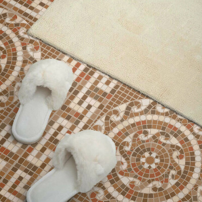 Obdĺžnikový panel na stenu Mozaikový vzor s kruhmi