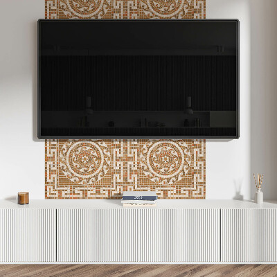 Obdĺžnikový panel na stenu Mozaikový vzor s kruhmi