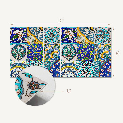 Obdĺžnikový stenový panel Mozaikové keramické vzory