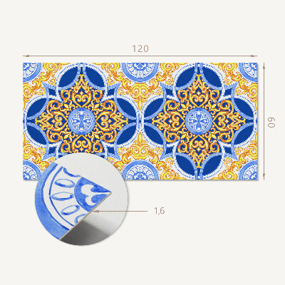 Obdĺžnikový stenový panel Kvetinový dekoratívny vzor