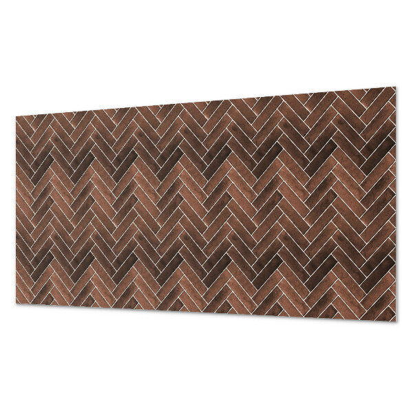 Samolepiaci panel na stenu Vzor rybej kosti s drevenými doplnkami