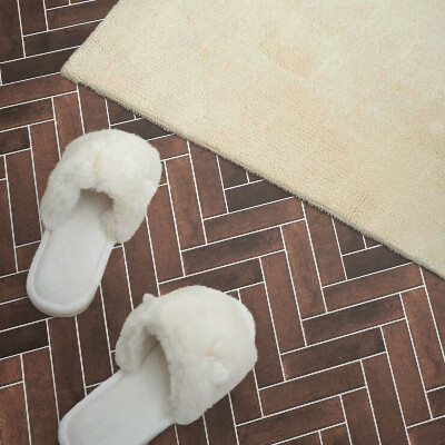 Samolepiaci panel na stenu Vzor rybej kosti s drevenými doplnkami