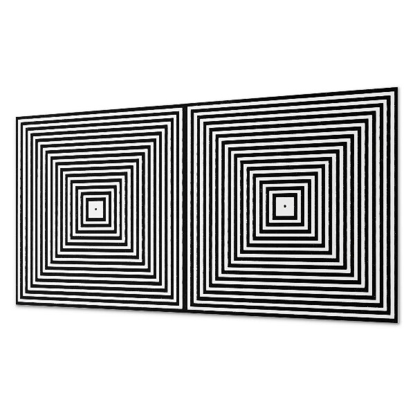 Obdĺžnikový panel na stenu Vzor sústredných čiar v štvorcoch