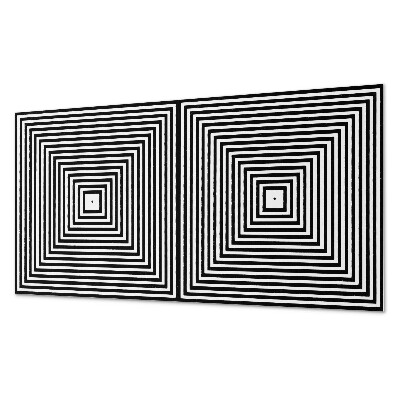 Obdĺžnikový panel na stenu Vzor sústredných čiar v štvorcoch