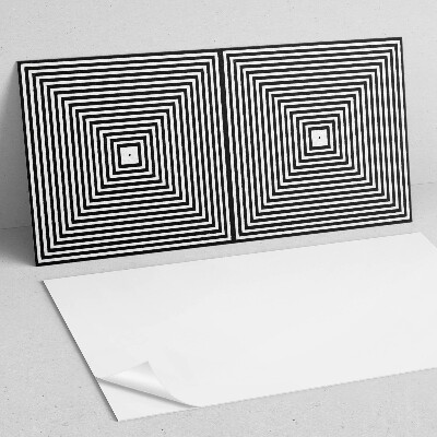 Obdĺžnikový panel na stenu Vzor sústredných čiar v štvorcoch