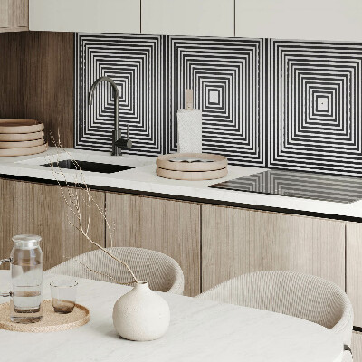 Obdĺžnikový panel na stenu Vzor sústredných čiar v štvorcoch