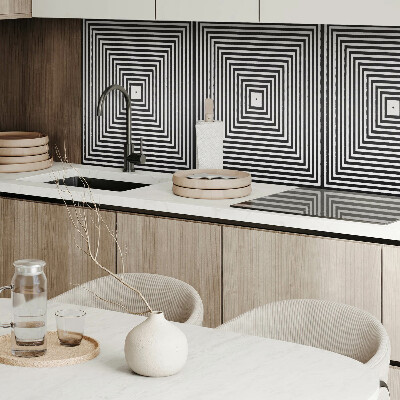 Obdĺžnikový panel na stenu Vzor sústredných čiar v štvorcoch