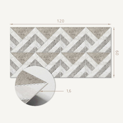 Samolepiaci panel na stenu Geometrický vzor v dlaždiciach