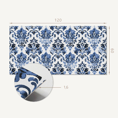 Obdĺžnikový panel na stenu Kvetinový motív v barokovom štýle