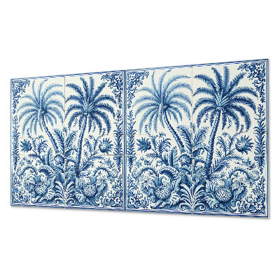 Obdĺžnikový stenový panel Motív exotických rastlín