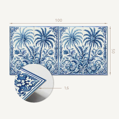 Obdĺžnikový stenový panel Motív exotických rastlín