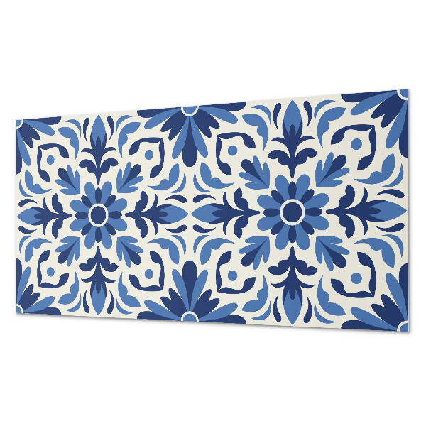 Obdĺžnikový stenový panel Kvetinový motív so zelenými listami