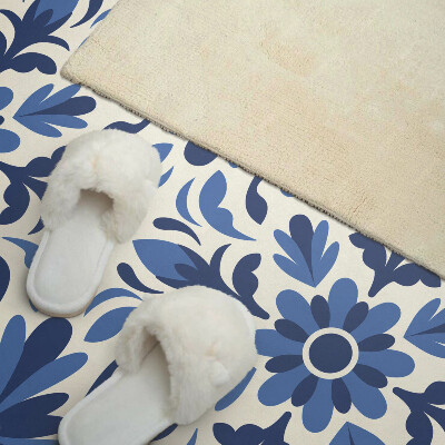 Obdĺžnikový stenový panel Kvetinový motív so zelenými listami