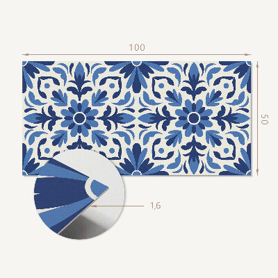 Obdĺžnikový stenový panel Kvetinový motív so zelenými listami