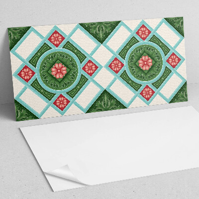 Obdĺžnikový panel na stenu Kvetinový motív v kosoštvorcovom aranžmáne