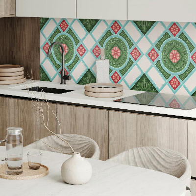 Obdĺžnikový panel na stenu Kvetinový motív v kosoštvorcovom aranžmáne