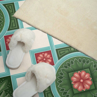 Obdĺžnikový panel na stenu Kvetinový motív v kosoštvorcovom aranžmáne