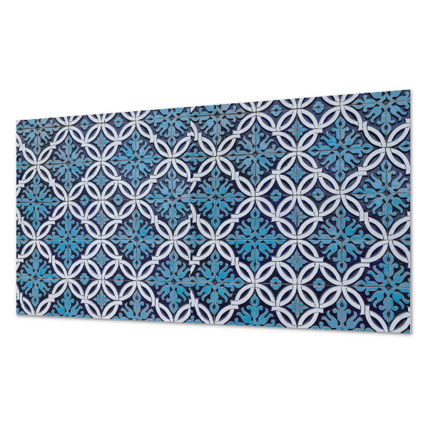 Obdĺžnikový stenový panel Vzor tvarov s kvetinovým motívom