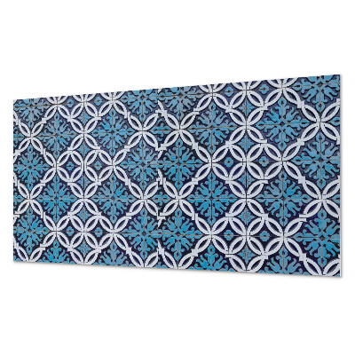 Obdĺžnikový stenový panel Vzor tvarov s kvetinovým motívom