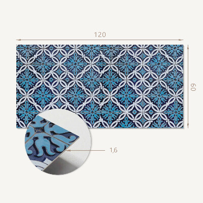 Obdĺžnikový stenový panel Vzor tvarov s kvetinovým motívom