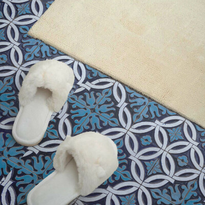 Obdĺžnikový stenový panel Vzor tvarov s kvetinovým motívom