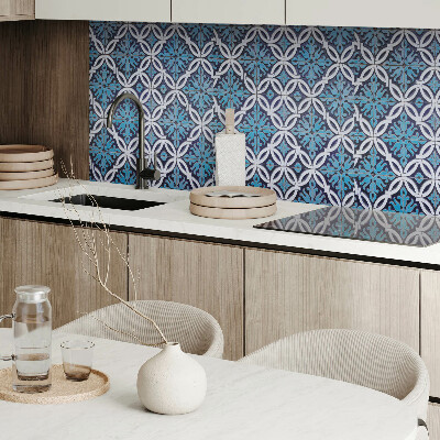 Obdĺžnikový stenový panel Vzor tvarov s kvetinovým motívom