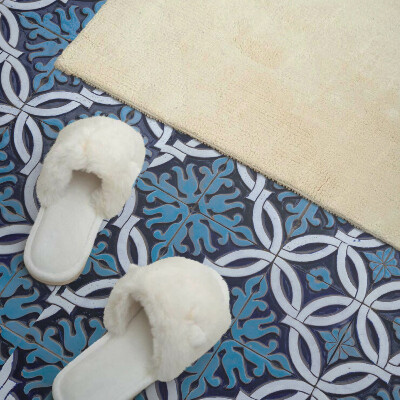 Obdĺžnikový stenový panel Vzor tvarov s kvetinovým motívom