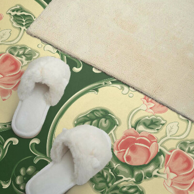 Samolepiaci panel na stenu Kvetinový motív so zelenými listami