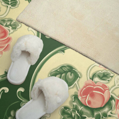 Samolepiaci panel na stenu Kvetinový motív so zelenými listami