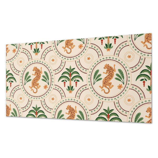 Obdĺžnikový panel na stenu Motív tropického leoparda