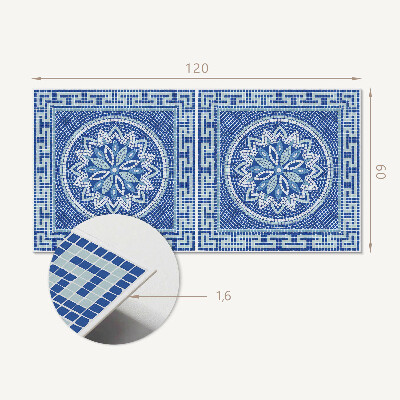 Samolepiaci panel na stenu Kvetinový mozaikový vzor