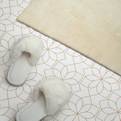 Samolepiaci panel na stenu Kvetinová geometria v modernom štýle