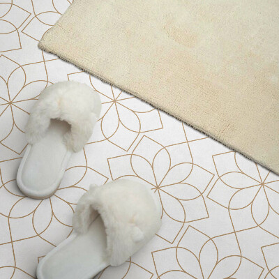 Samolepiaci panel na stenu Kvetinová geometria v modernom štýle