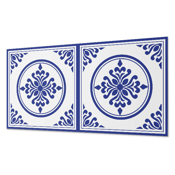 Obdĺžnikový panel na stenu Okrúhly motív s kvetinovými akcentmi