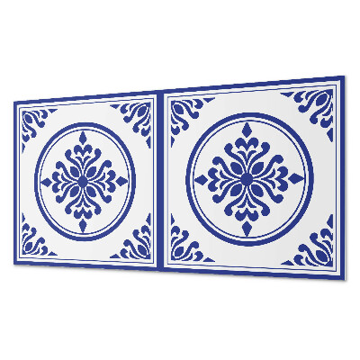 Obdĺžnikový panel na stenu Okrúhly motív s kvetinovými akcentmi