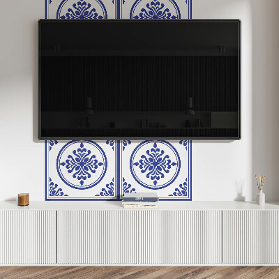 Obdĺžnikový panel na stenu Okrúhly motív s kvetinovými akcentmi