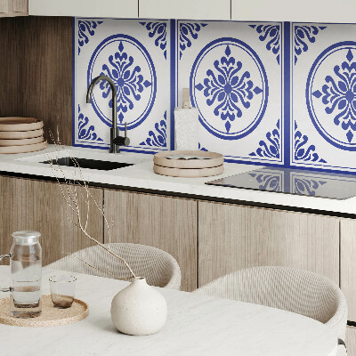 Obdĺžnikový panel na stenu Okrúhly motív s kvetinovými akcentmi