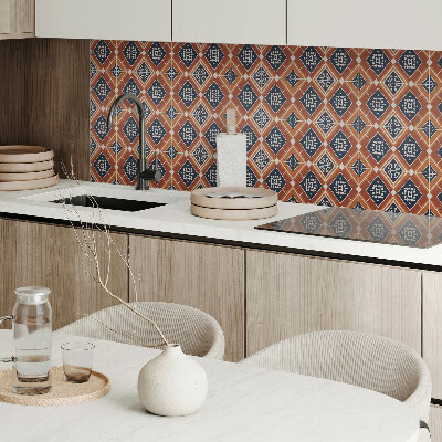 Samolepiaci panel na stenu Geometria v odtieňoch hnedej a bielej