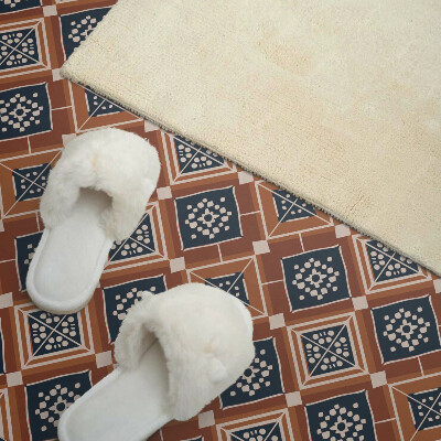 Samolepiaci panel na stenu Geometria v odtieňoch hnedej a bielej