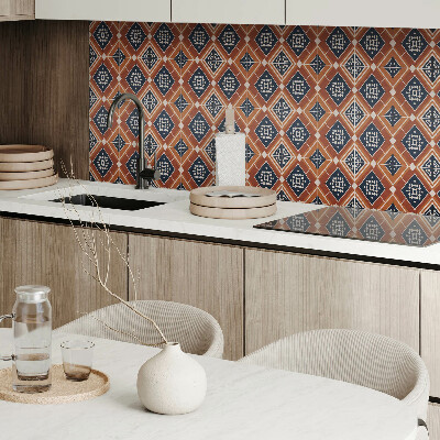 Samolepiaci panel na stenu Geometria v odtieňoch hnedej a bielej