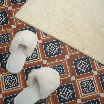 Samolepiaci panel na stenu Geometria v odtieňoch hnedej a bielej