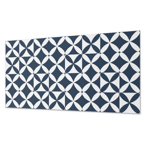 Obdĺžnikový stenový panel Kvetinový motív v geometrických tvaroch