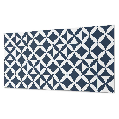 Obdĺžnikový stenový panel Kvetinový motív v geometrických tvaroch