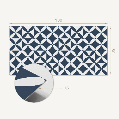 Obdĺžnikový stenový panel Kvetinový motív v geometrických tvaroch