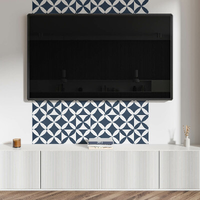 Obdĺžnikový stenový panel Kvetinový motív v geometrických tvaroch