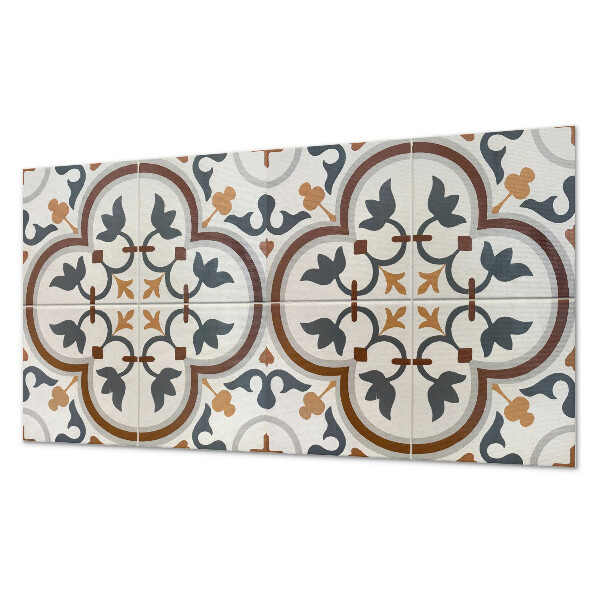 Obdĺžnikový panel na stenu Kockovaný kvetinový motív