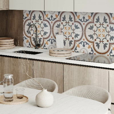 Obdĺžnikový panel na stenu Kockovaný kvetinový motív