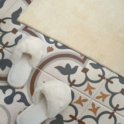 Obdĺžnikový panel na stenu Kockovaný kvetinový motív