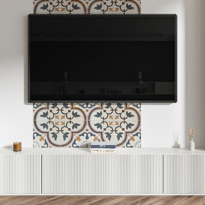 Obdĺžnikový panel na stenu Kockovaný kvetinový motív