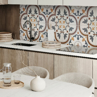 Obdĺžnikový panel na stenu Kockovaný kvetinový motív